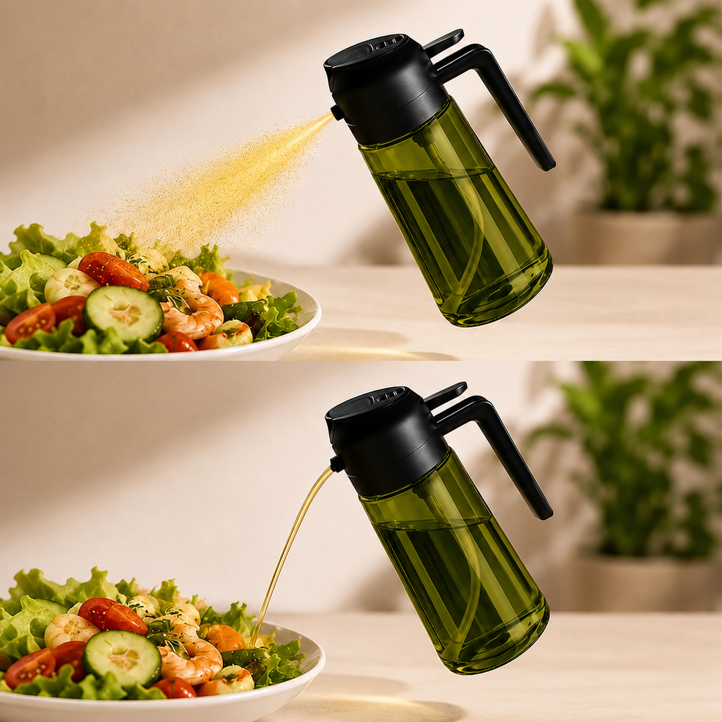 2-in-1 Ölsprüher mit UV-geschützter Flasche