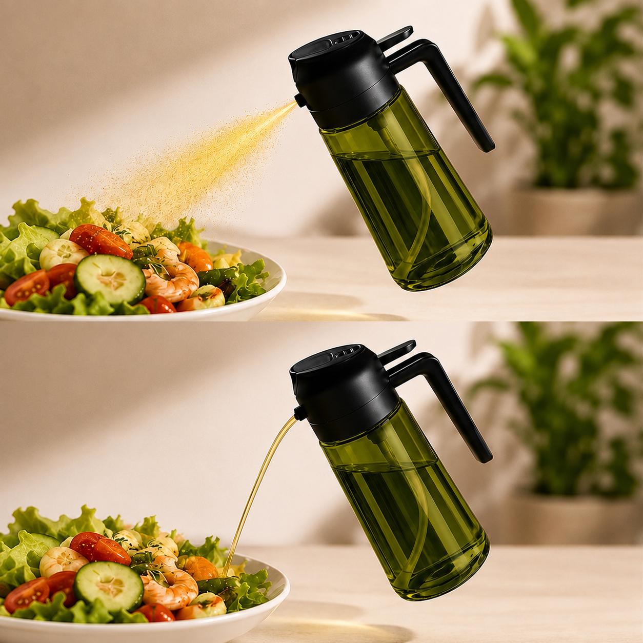 2-in-1 Ölsprüher mit UV-geschützter Flasche