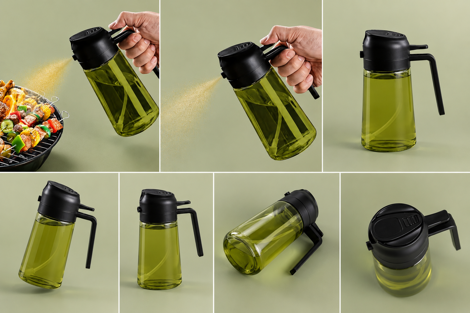 2-in-1 Ölsprüher mit UV-geschützter Flasche